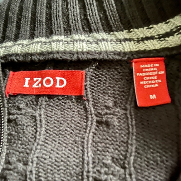 ☘️ IZOD Quarter Zipper 1/4 Zip 1/2 Zip Henley Sweater - Picture 3 of 3